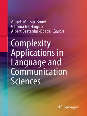 cover image of Complexity Applications in Language and Communication Sciences